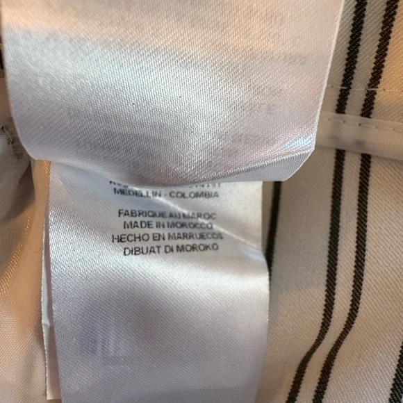 Naf Naf Striped Tie Waist Shorts EU 40 US 8 Nautical Preppy - Picture 7 of 10